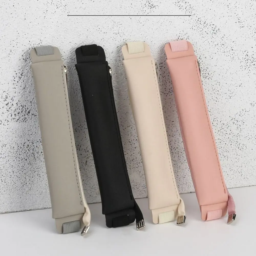 Pen Holder Vintage Pu Leather Pencil Case Book Notebook Rubber Band Pen Clip Portable Office Meeting Laptop Pen Holder