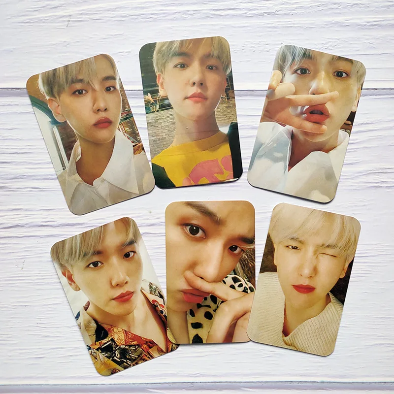 6Pcs/Set Kpop EXO BAEK HYUN Lomo Card Photocard HD Photo Print Album ...