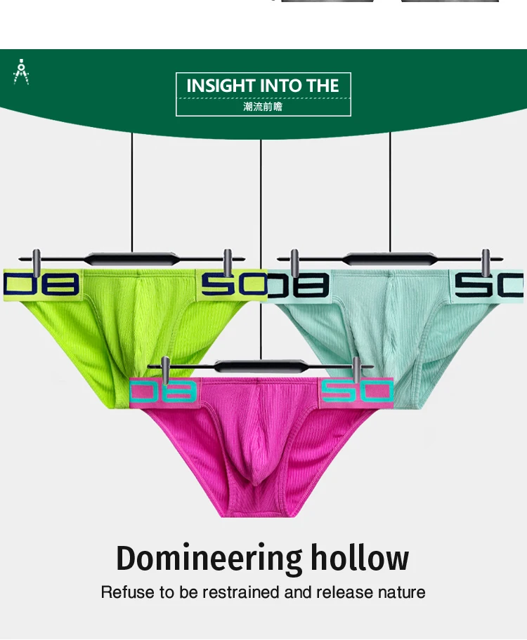 Description Picture 4 of itemCMENIN Cotton Sexy Men's Panties Breathable Sports Fitness Male Underpants Sissy Slips Bikini Man Briefs High Cut Men Underwear