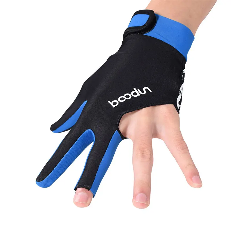 Pool Gloves Billiard Accessories 1Pc Billiards Glove Left Hand Three Finger Snooker Non Slip Stickers Elasticity Billiard Training