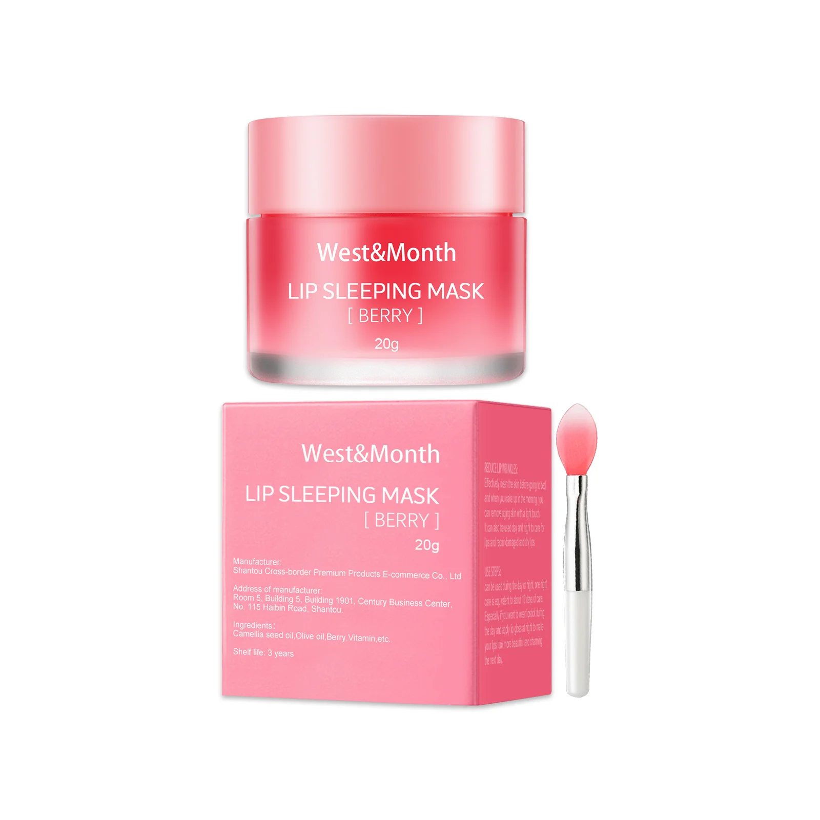 Berry Lip Sleeping Mask Night Sleep Moisturizing Hydrating Fade Lip Lines Exfoliator Maintenance Lip Balm Nourish Jelly Lip Mask 6
