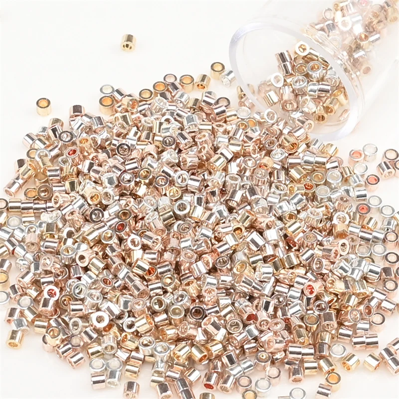 Elegant Metallic Seed Beads in Golden & Silver Tones - 1200pcs