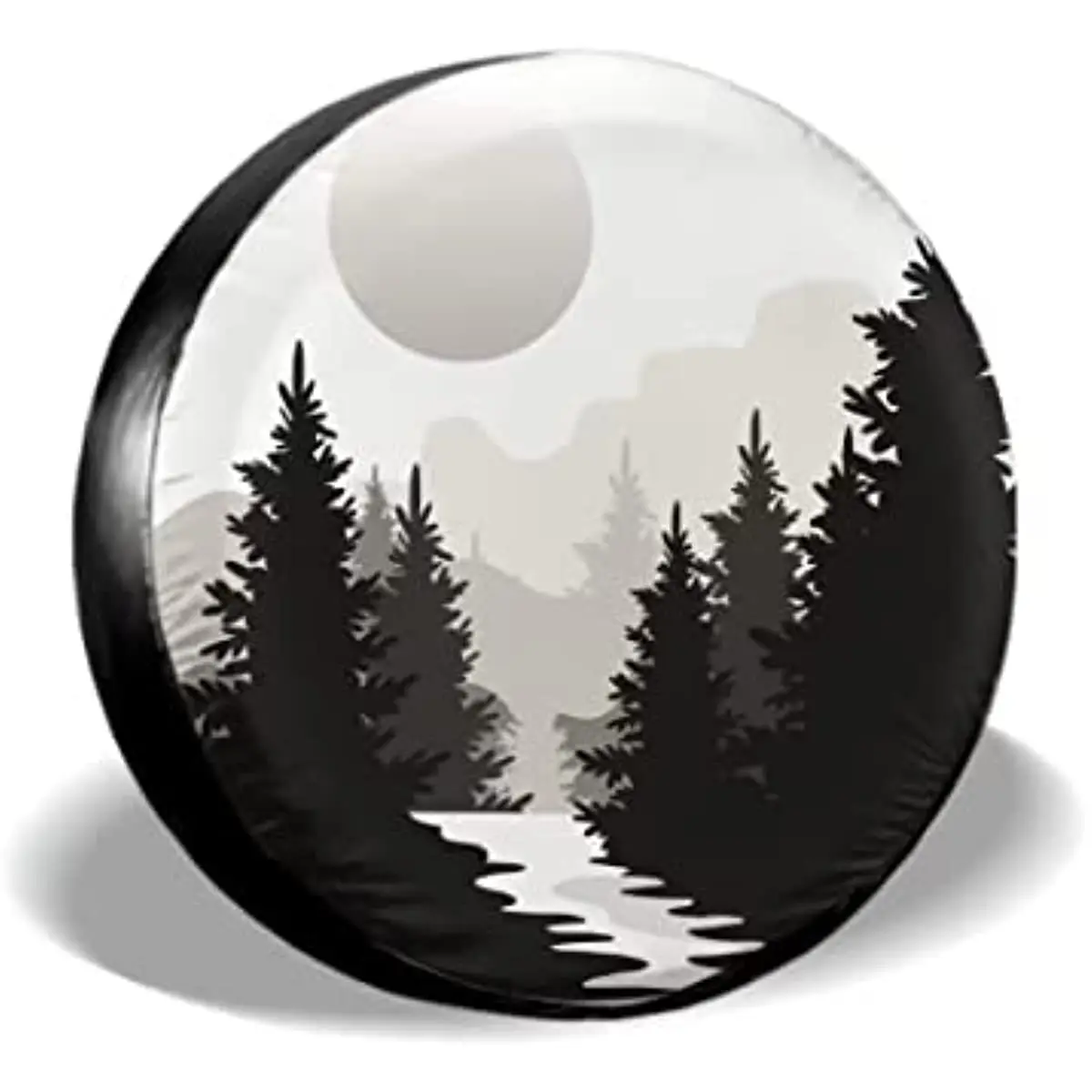 Abstract Moon Spare Tire Cover Mountain Tree Waterproof Dust-Proof  Universal Spare Wheel Tire Covers 15 Inch Fit for RV Trailer AliExpress