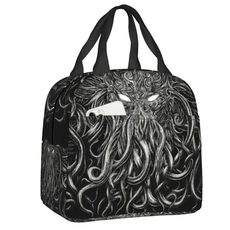 Custom Horror Cthulhu Lovecraft Monster Lunch Bag Women Lovecraft Warm Cooler Coibentato Lunch Box Per La Scuola Dei Bambini