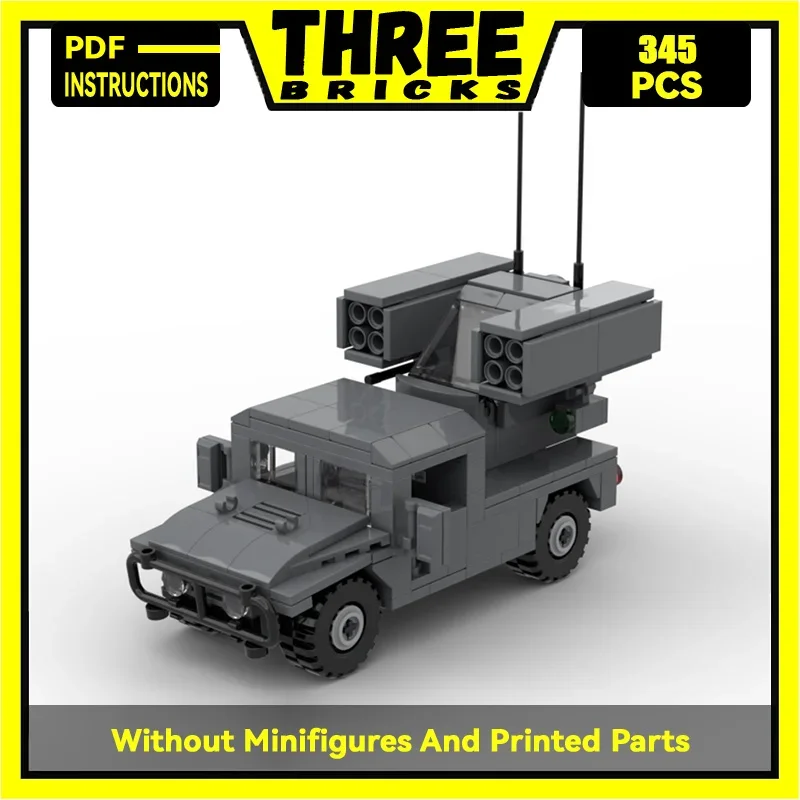 

Модель военного автомобиля Moc, строительные блоки HMMWV AN/TWQ-Avenger, технология, модульные блоки, подарки, рождественские игрушки, наборы для сборки своими руками