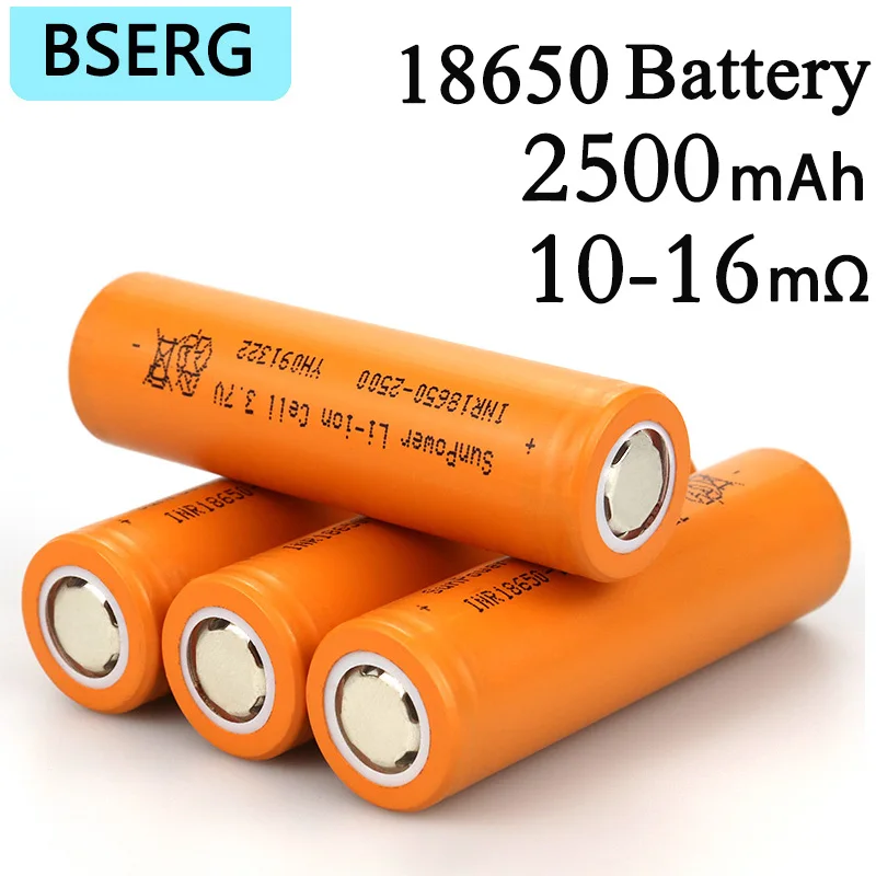 BSERG 2500mAh 18650 Battery High Current 3.7V Powerful Lithium 30A High