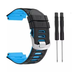 Silicone Bracelet Straps with Utility Knife for Smart Watch Wristbands (Black blue)