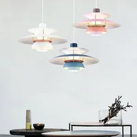 Danish Design Lamp Gradient Led Pendant Light High Quality Loui Hanging Lamp Living Kitchen Poulsen Ceiling Chandelier Creative 1