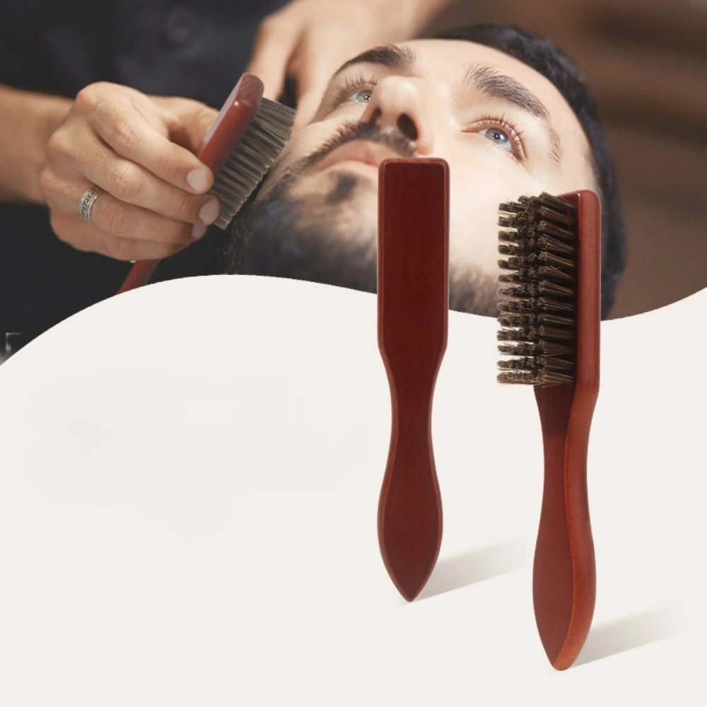 

Professional Soft Boar Bristle Wood Beard Brush Hairdresser Shaving Brush Comb Men Mustache Comb Salon Barber Styling Tools