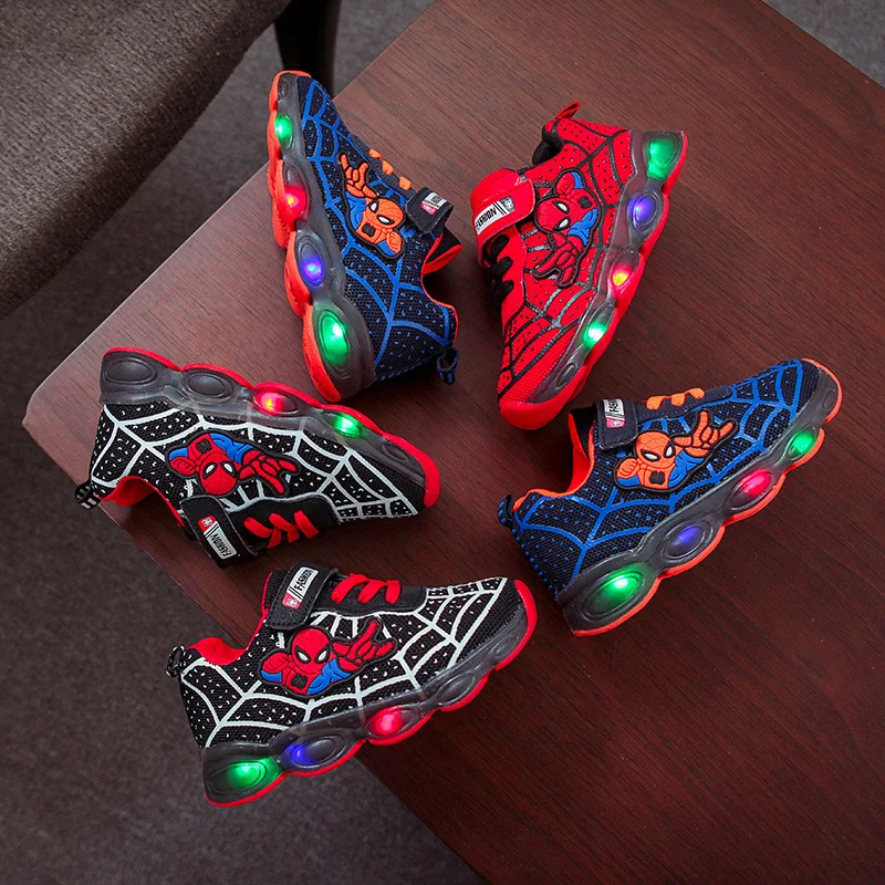 Sports Shoes Baby Shoes Kids Sneakers Kids Shoes Kids Sports Shoes Disney Children Luminous Shoes For Boys Gilrs New LED Lighted Soft Spring Baby Kids Sneakers Infant Tennis Breathable