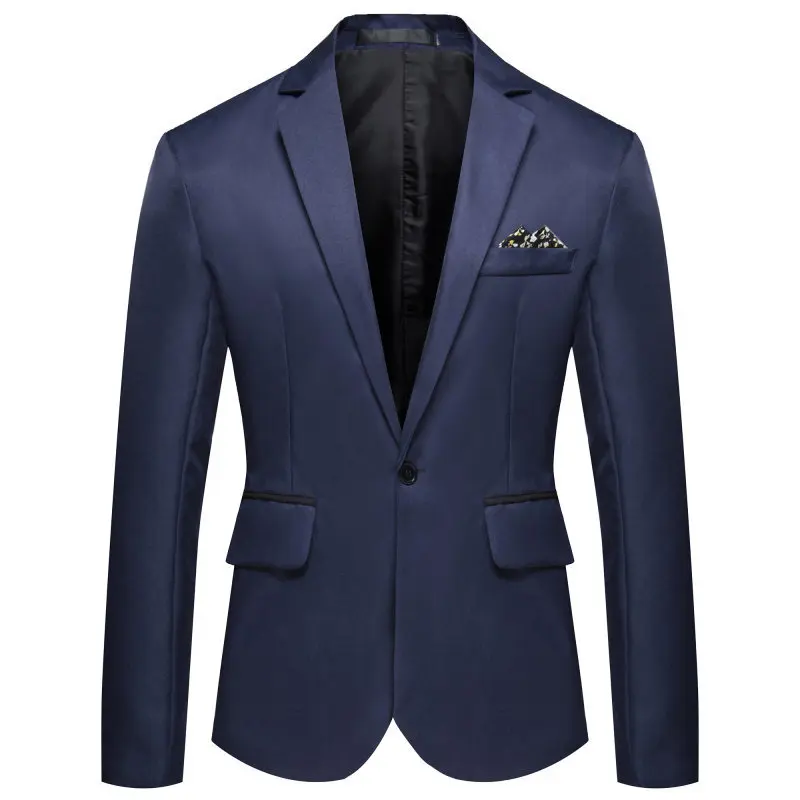 New Men's slim-fit single-breasted suit jacket youth fashion casual nightclub host nightclub host banquet blazer