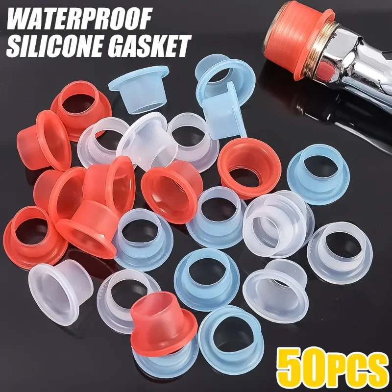 10/50pcs Faucet Leak-proof Sealing Gasket PPR Pipe Faucet Plug End BSP Threaded Pipe Fittings Leak-proof Sealing Accessories