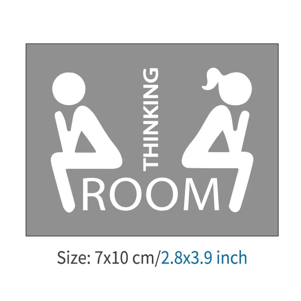 WC Toilet Entrance Sign Door Stickers For Public Place Home Decoration Creative Pattern Wall Decals Diy Funny Vinyl Mural Art