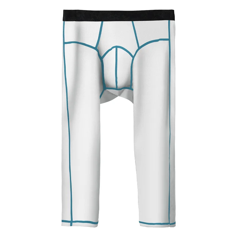 Calzoncillos largos térmicos de forro polar para hombre, ropa interior transpirable con bolsa convexa en U, Leggings de otoño e invierno