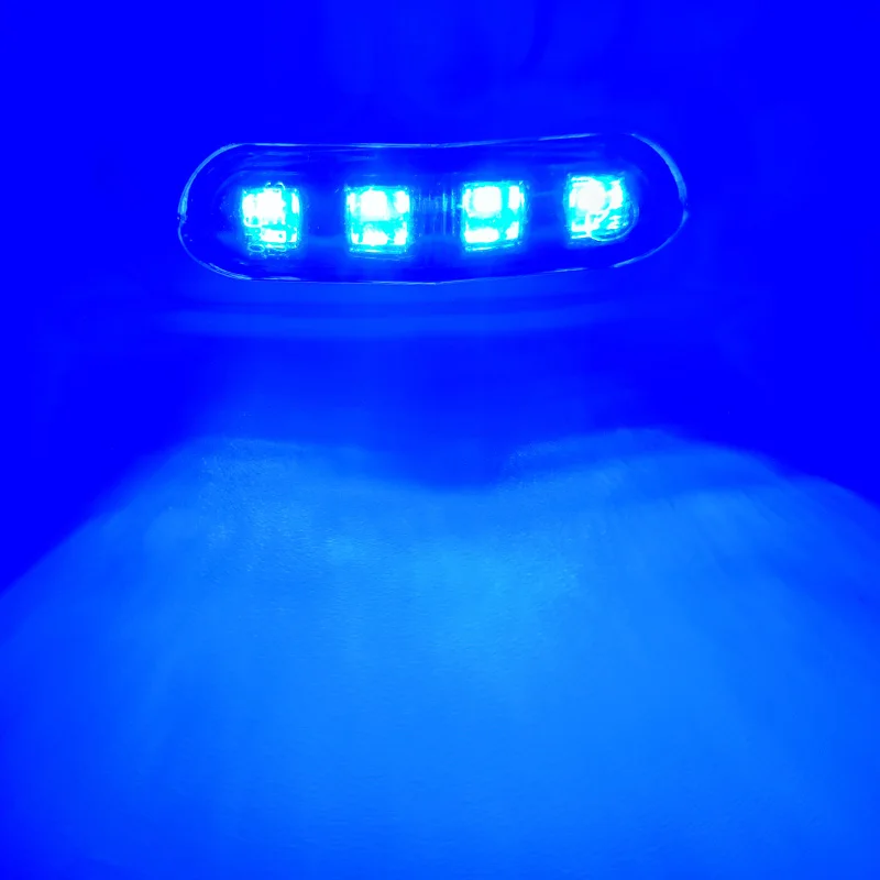 Marine Boat Waterproof 12V 24V 4 LED Lamp Cabin Deck Courtesy Light Stern Transom Lights Blue For Small Boat Sailboat 10pcs-marine boat lights
