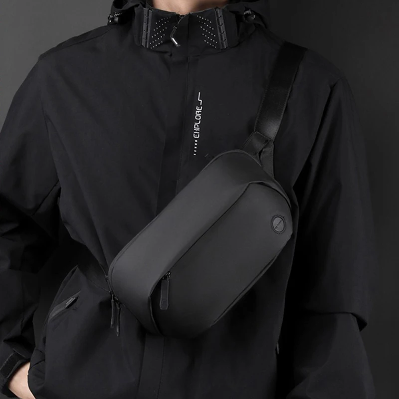 Bolsas Para Mujeres Multifunction Locomotive style Waist Bag Men's Trendy Crossbody Bag Fashionable Sports Waist Bag Sling bag
