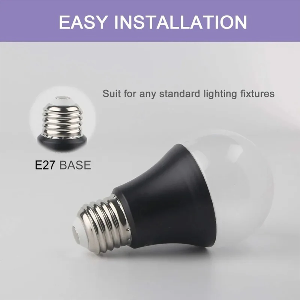A19 Black Light Led Bulb 9W Globe White-shell Atmosphere Angle 400NM Fluorescent 110v/220v Decoration In Purple UV Lamp Beam E27