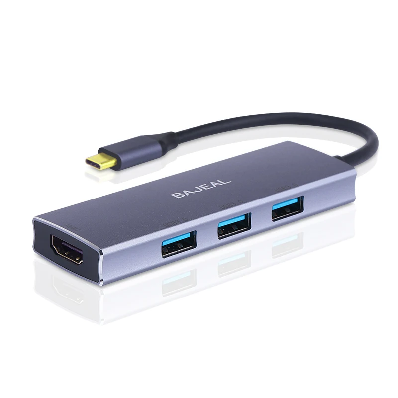 

Usb Splitter Compatible Type-c To 4-in-1 Multi Splitter Adapter Computer Accessories For Macbook Air M1 M2 Usb 3.0 Hub