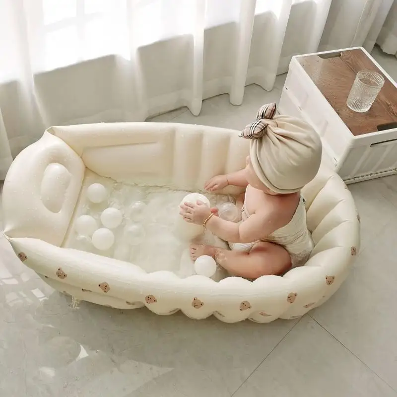 

90x55x30cm Portable Inflatable Swimming Pool Thickened Round Foldable Petal Pool Household Baby Bathing Pool Baby Tubs