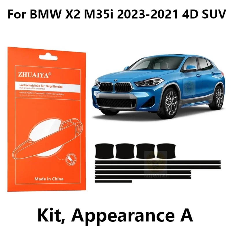 

ZHUAIYA Door Edge Guards Door Handle Cup Paint Protection Film TPU PPF For BMW X2 M35i 2023-2021 4D SUV car assecories