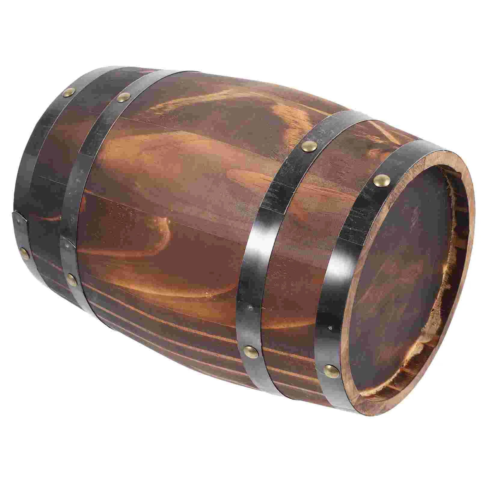 

Wood Barrel Barrel Wooden Barrels Bucket Barrel Prop for Home Hotel
