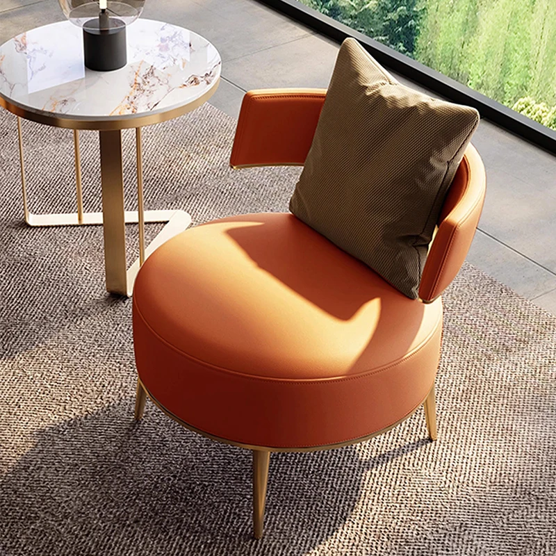 

Design Recliner Sofa Luxury Living Room Balcony Single Leather Soft Mid Century Italian Chairs Makeup Cadeiras Furniture Lounge