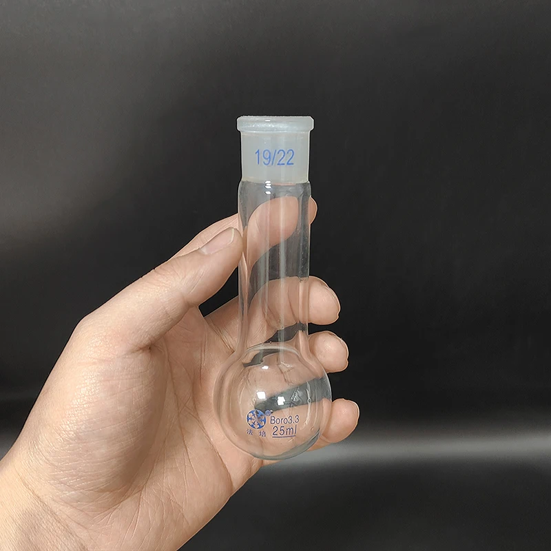 FAPE Single standard mouth round-bottomed flask, Long neck, 25mL-500mL and joint 19/22, Single long neck round flask