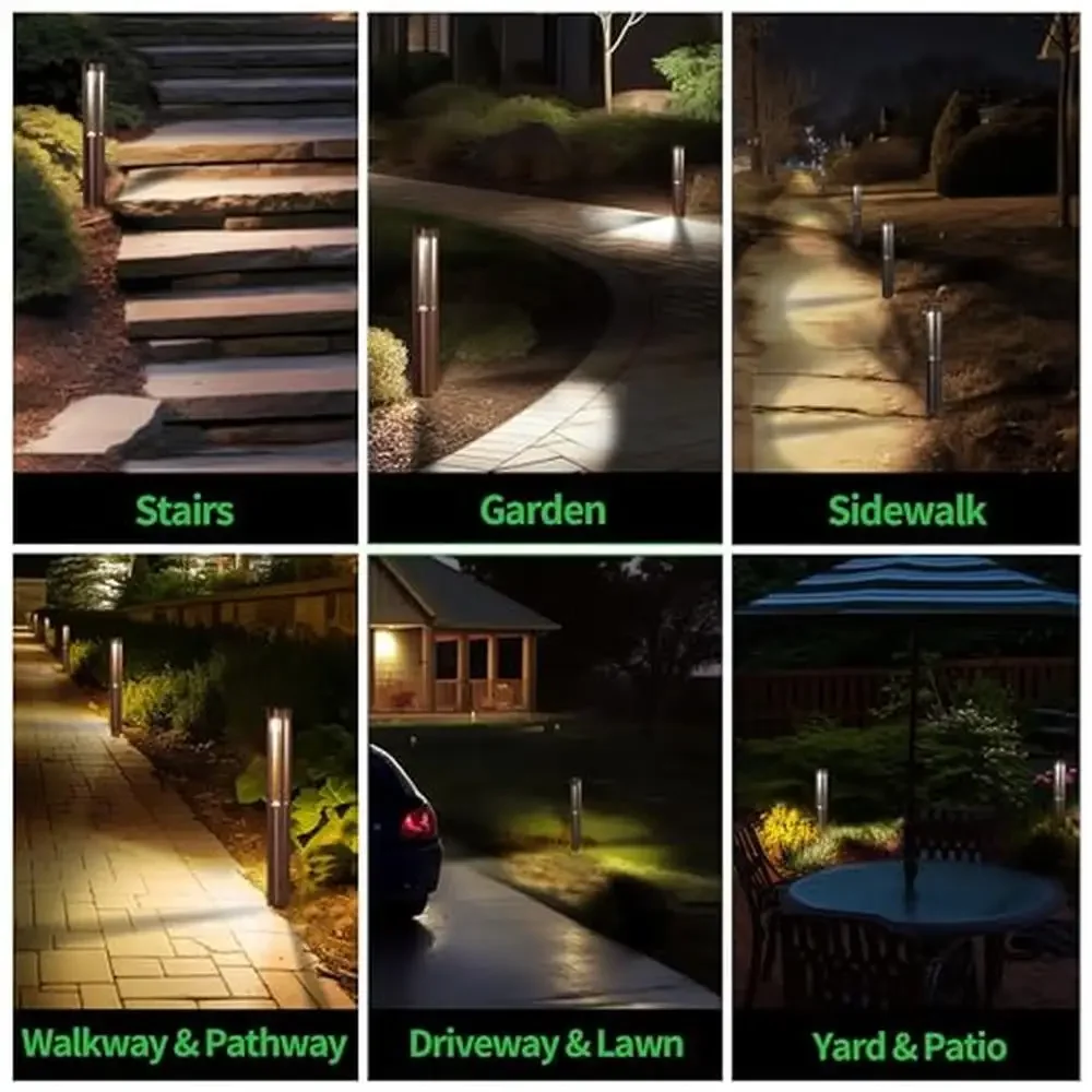 12 Pack LED Landscape Pathway Lights Outdoor Waterproof 3W 110LM ORB Aluminum Garden Yard Low Voltage 12V Path Lights Safe Kids