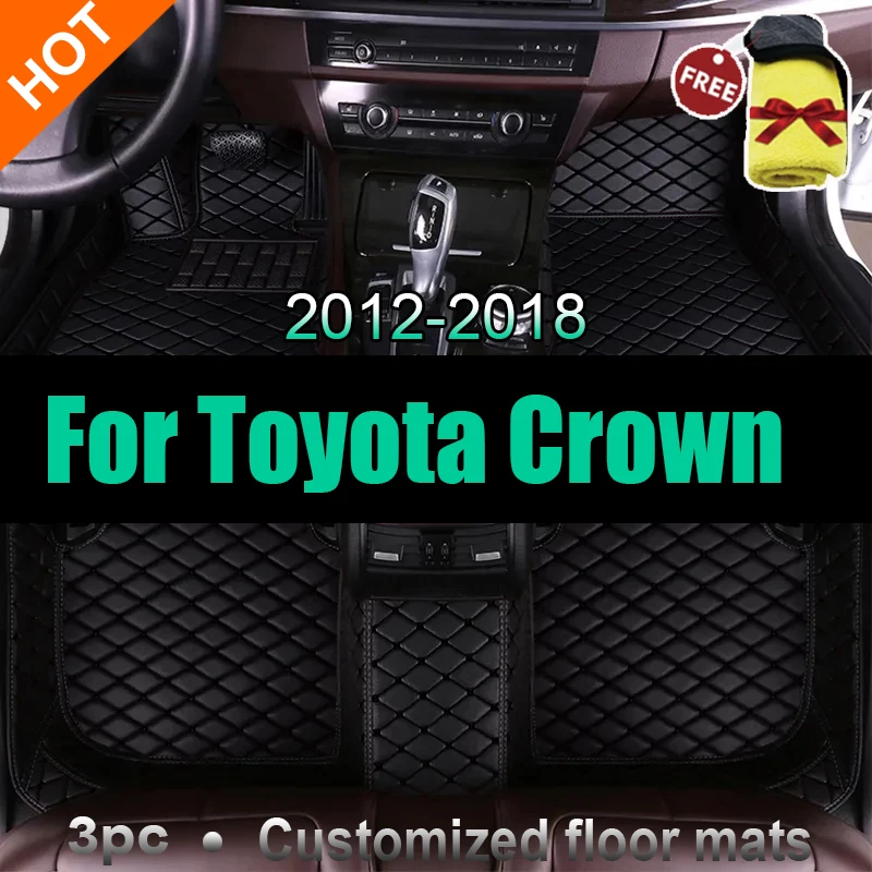 

Автомобильные коврики для Toyota Crown S210 2012 ~ 2018, роскошный кожаный коврик, автомобильный прочный коврик, коврик для защиты от грязи, автомобильные аксессуары