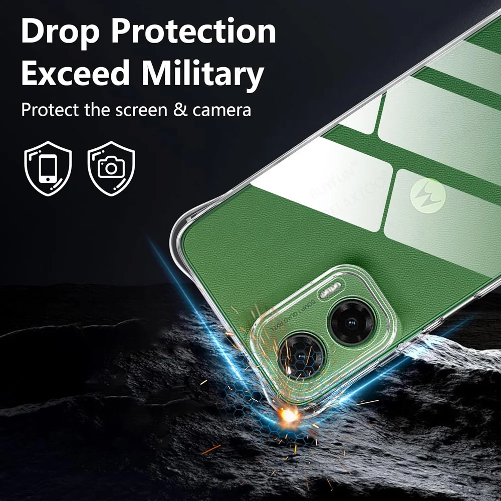 Motorola Moto G Series Anti-Yellow Transparent Shockproof Soft Back Case