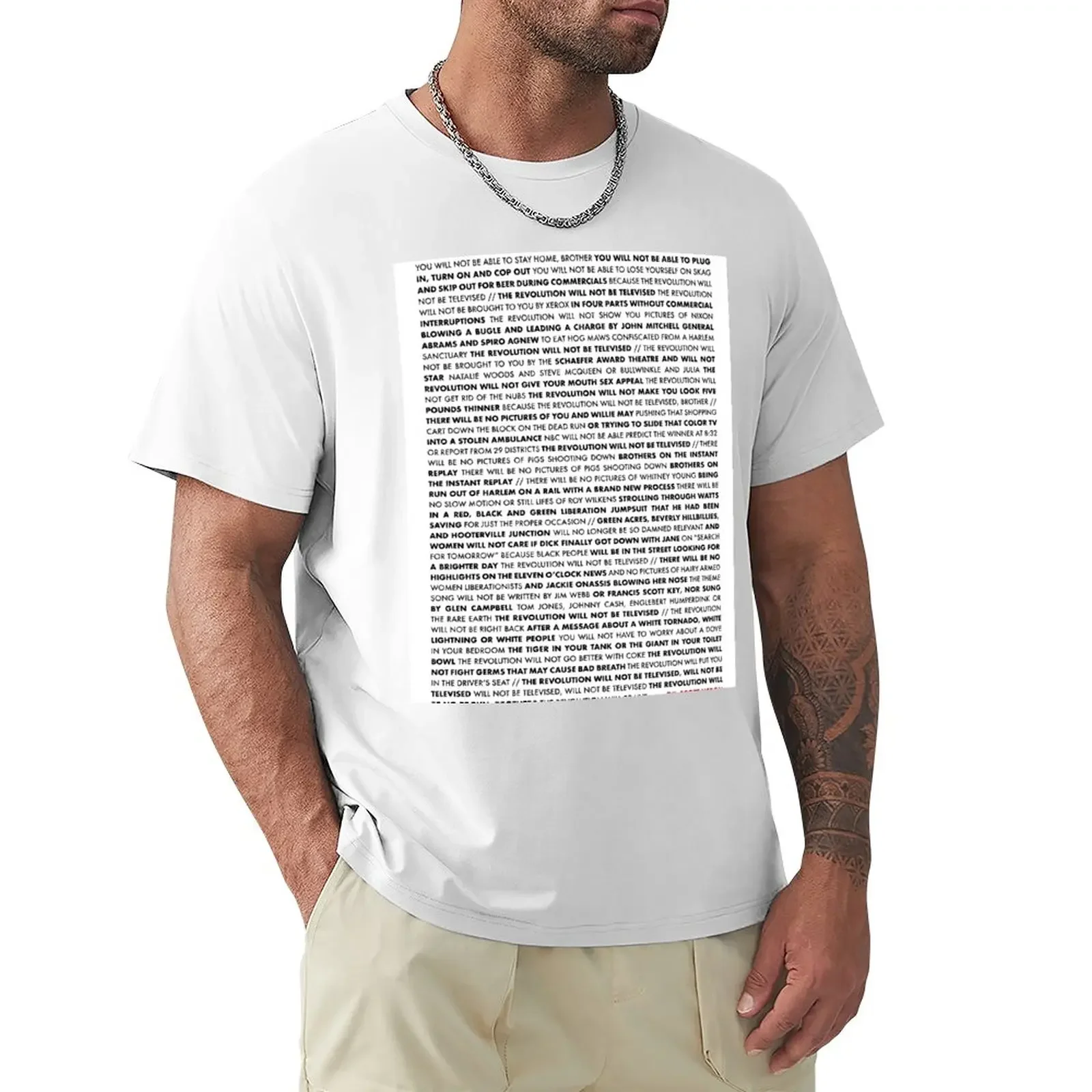 

The revolution will not be televised T-Shirt cute tops kawaii clothes Men's t-shirts