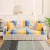 Printed Sofa Cover Stretch Couch Covers Patterned Slipcovers With Skirt Washable Spandex Furniture Protector For Living Room 4