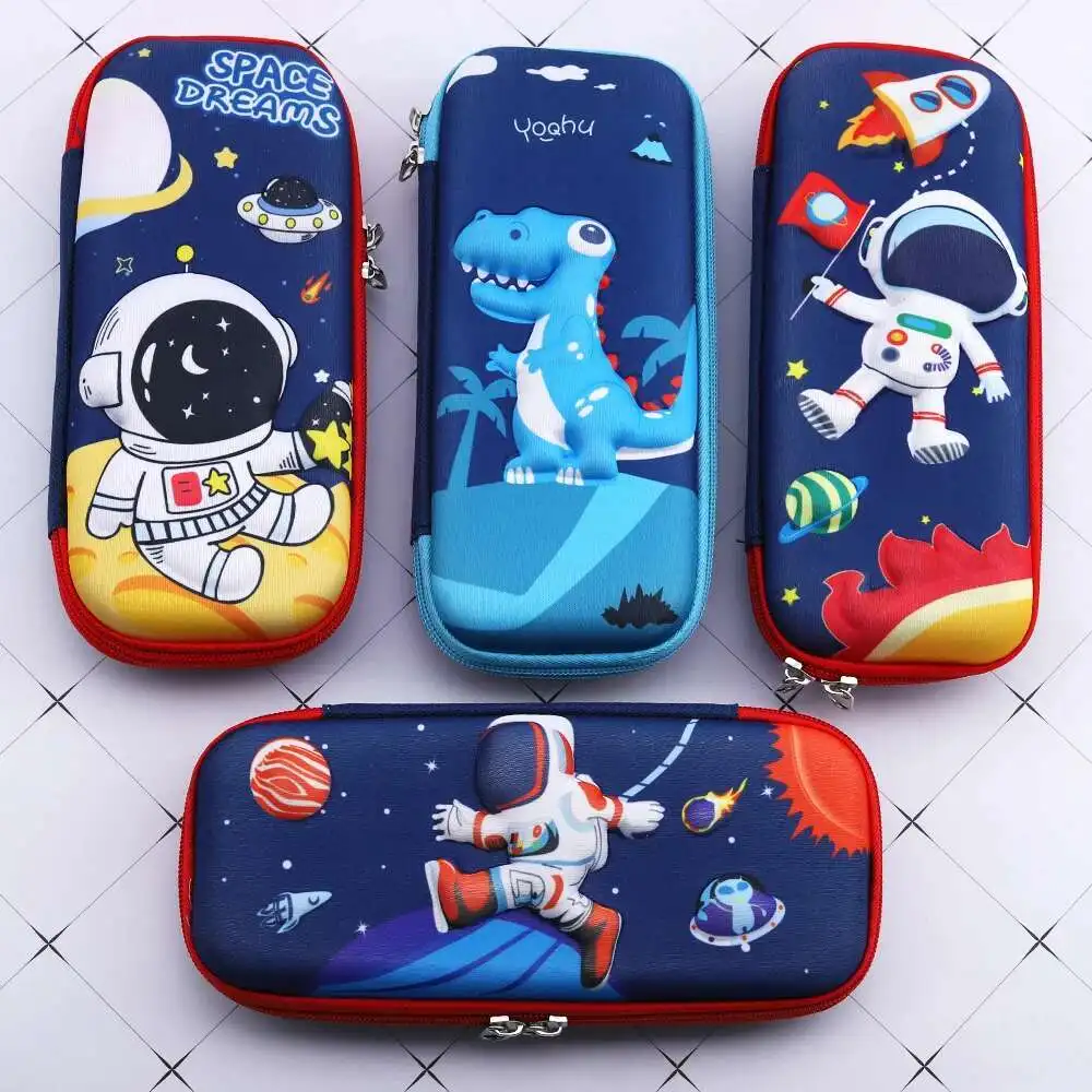 Lytwtw's Cartoon 3D Stereoscopic Space Large Capacity Creativity Pen Pencil Pouch Bag School Supplies Stationery 1 Piece