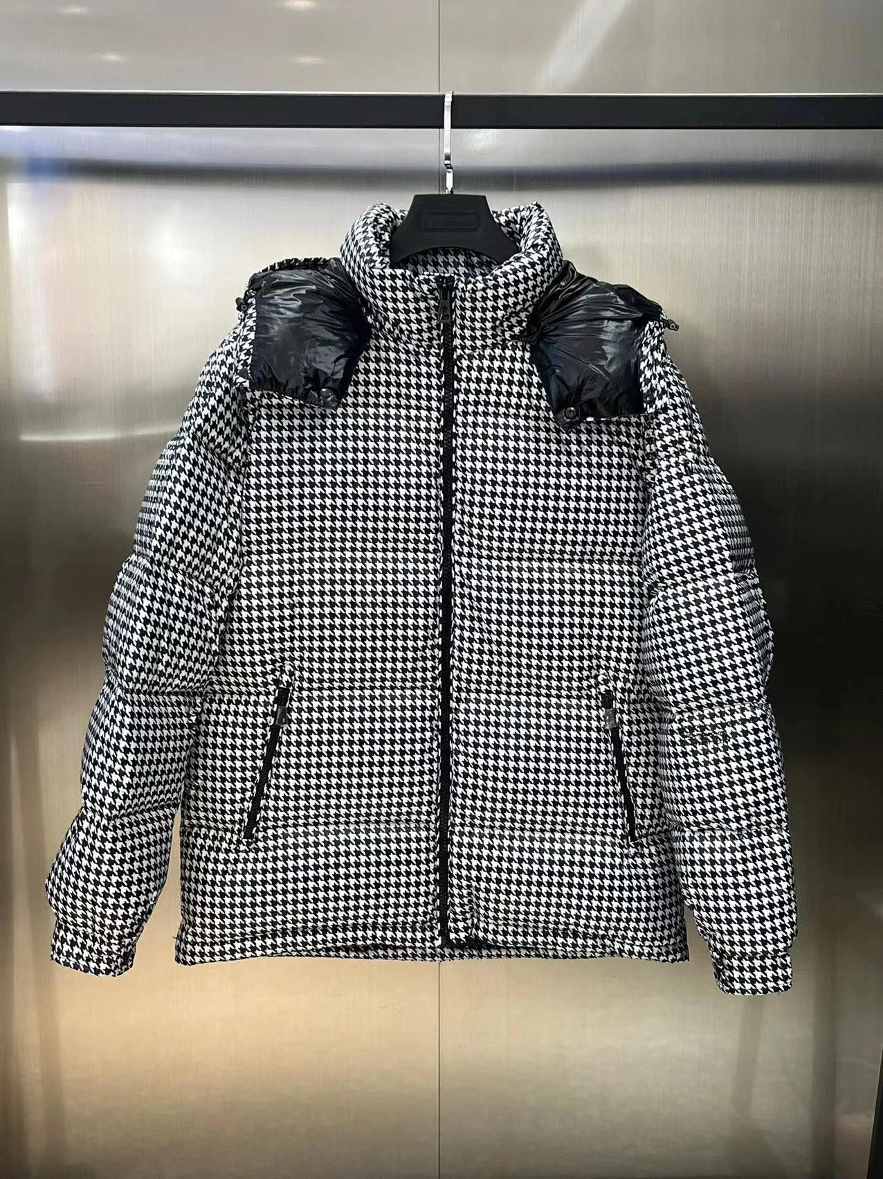 

Kilobird check Removable Hooded Women's Down Jacket 90 Goose Down Fill Winter Fluffy Warm Loose Women's Jacket 2023 New