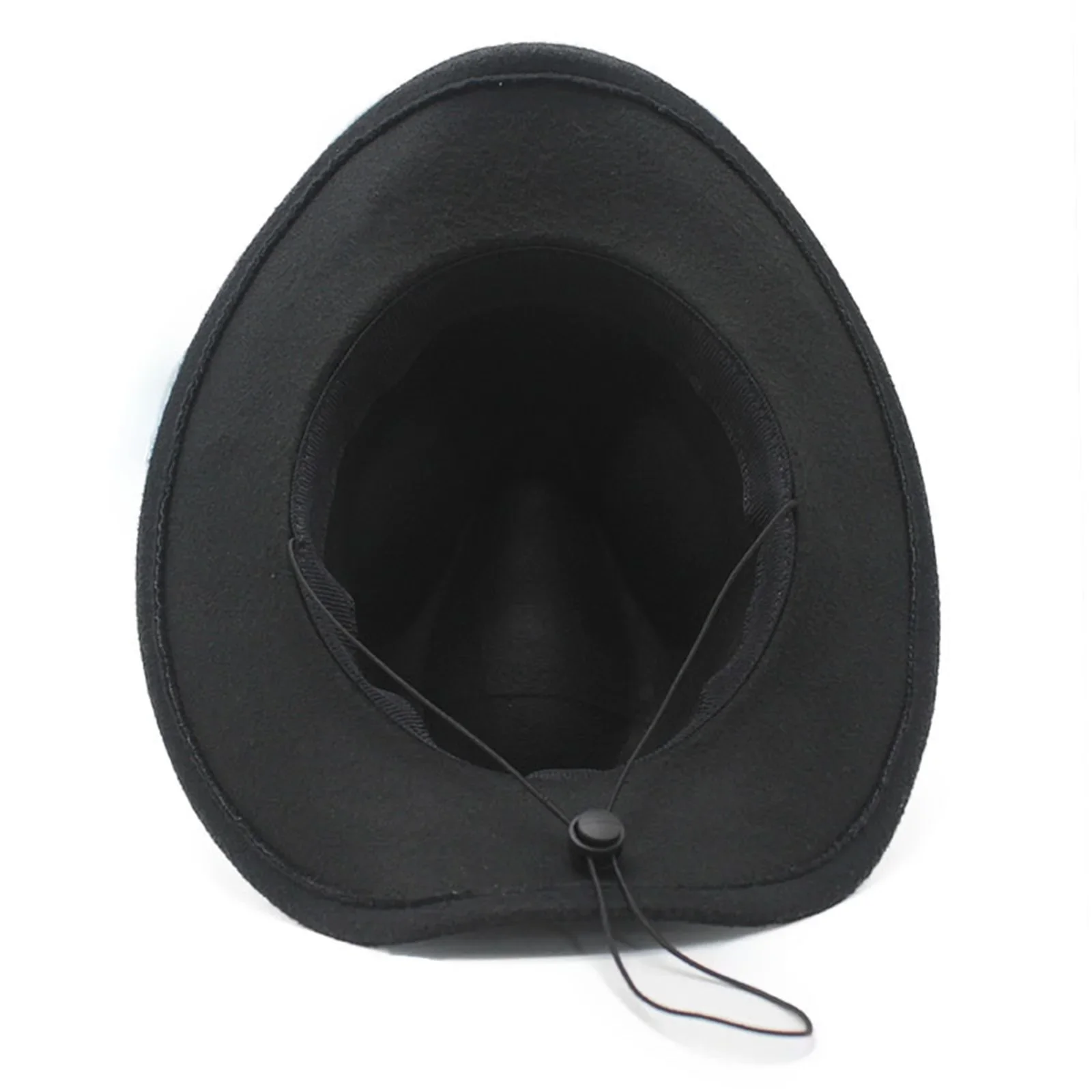 Combhasaki Unisex Wide Brim Floppy Hat Western Hat Wool Felt Bowler Cap Classic Vintage Bowler for Adults cowboy hats,cowgirl hats