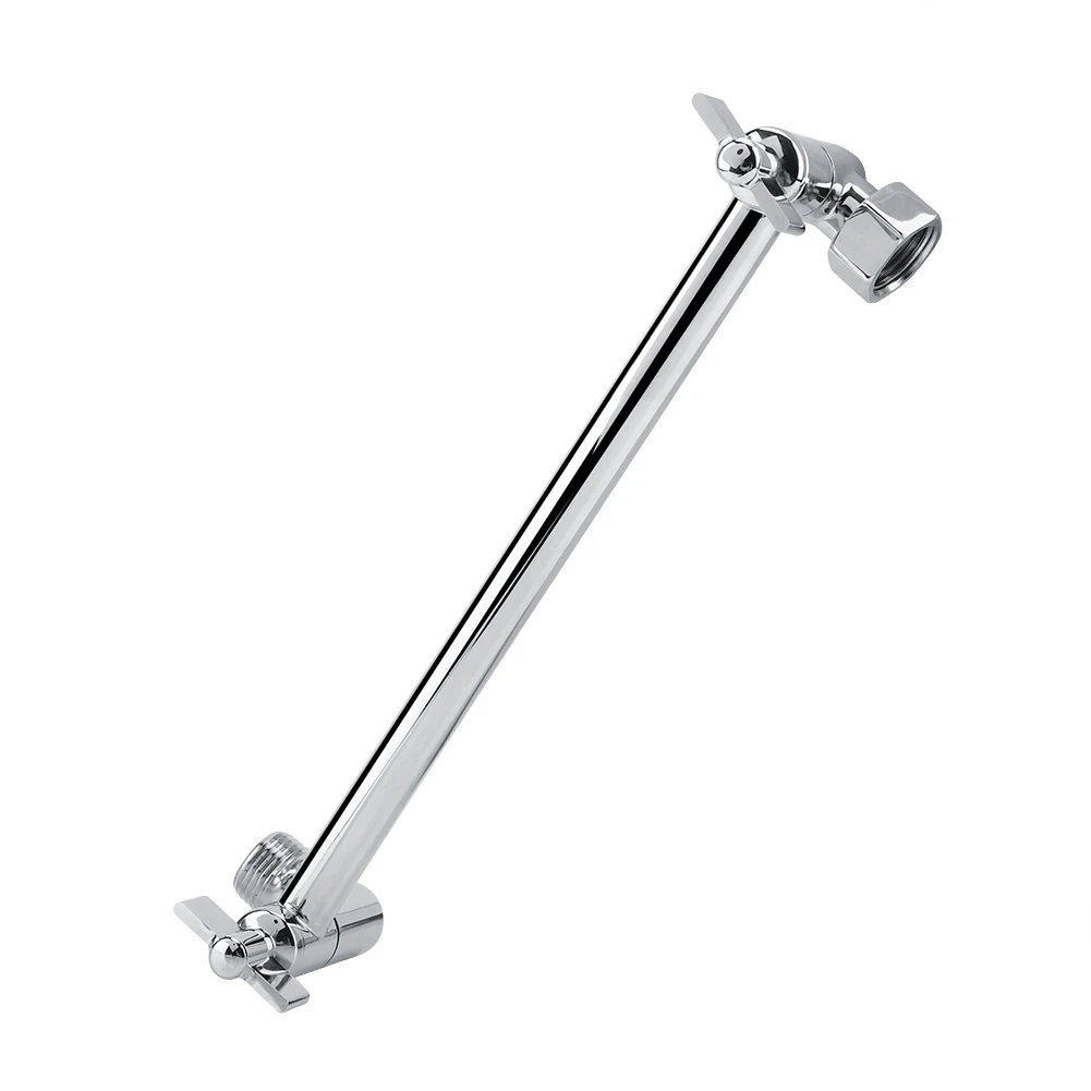Adjustable Shower Arm Extension Adjustable Arch Design Shower Extension Arm Wall Mount for Bathroom Showering Shower Arm