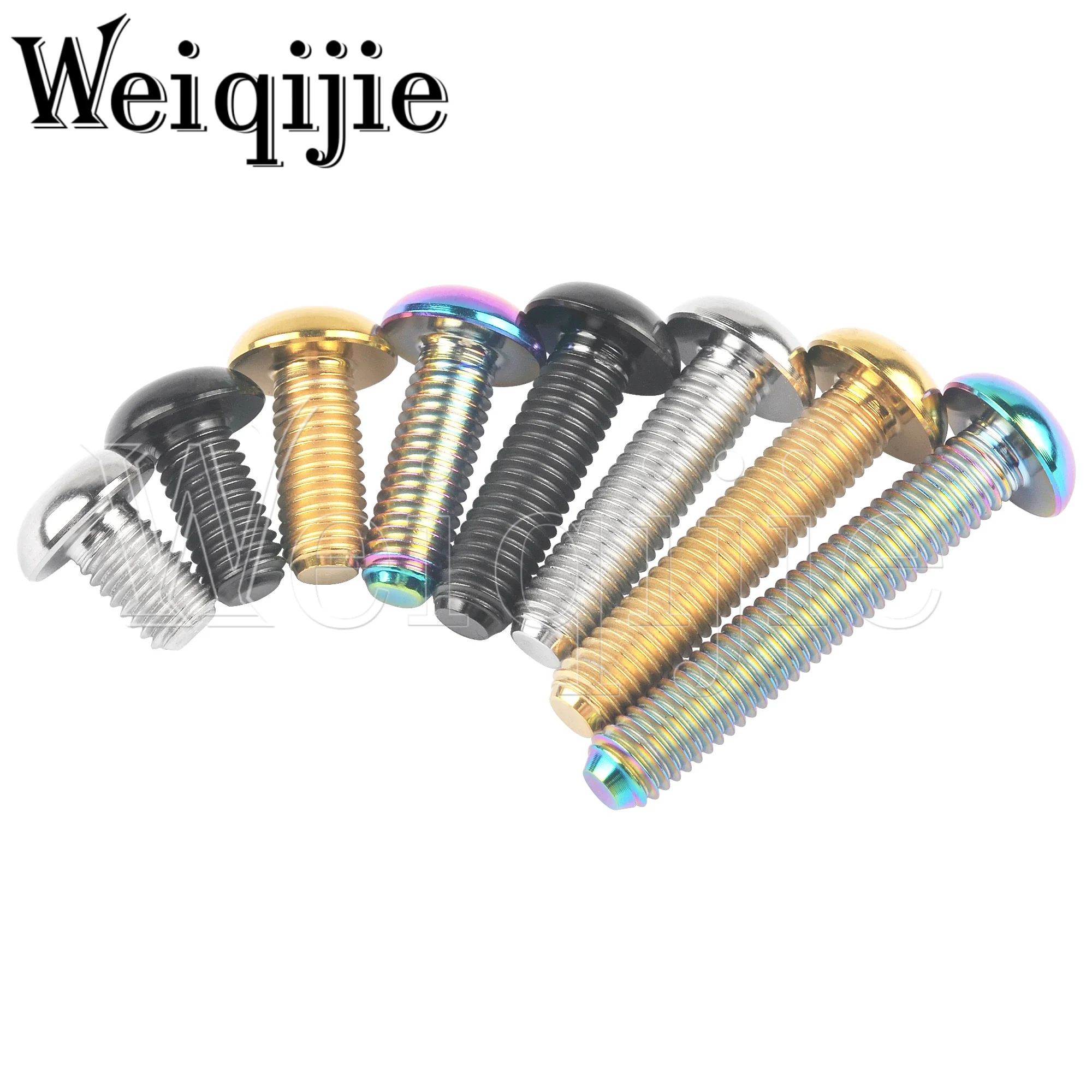 Titanium Bolts Weiqijie M3 / M4 / M5 x 6 8 10 12 15 18 20 25 30mm Allen Key Bicycle Bottle Cage Fixing Screws