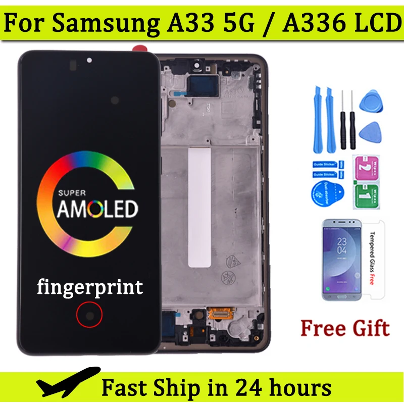 

6.4'' Super AMOLED Display For Samsung A33 5G LCD A336 Touch Screen Digitizer Assembly For Samsung A33 5G A336B LCD Display