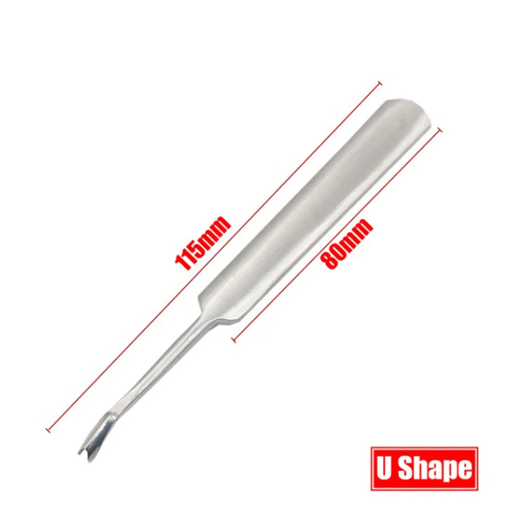 

4pcs 95/115mm Leather Groover Tool U/V Shape Stainless Steel Trimmer For Leather Edge Skiving Burnishing Carving Craft Hand Tool