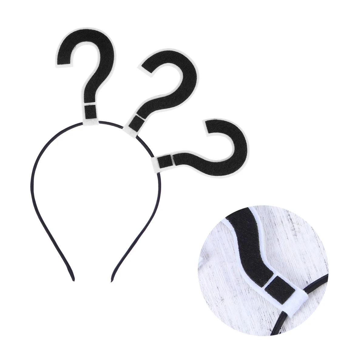 Hair Band Funny Headbands Womens Question Mark Fabric Girls Accessories Hoop Wedding 4
