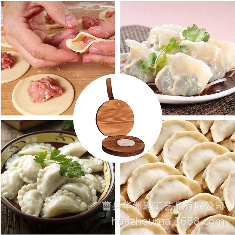 Dumpling Maker Tortilla Press Wooden Dough Press Quick Easy Mold Kitchen Tool
