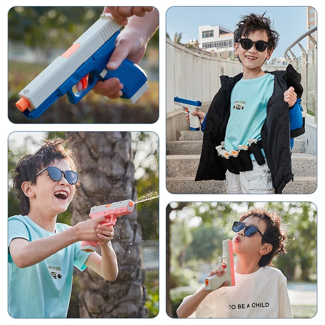 High-pressure Water Gun Electric Toy Large Capacity Charging Automatic Water Spray Burst Toy Gun for Summer Beach CS Props Gift 6