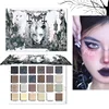 24 Color Matte Eye Shadow Plate Halloween Gothic Punk Style Black Sequin Eye Shadow Palette Lasting Makeup Cool Girl Eye Shadow 1