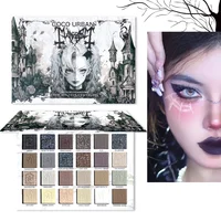 24 Color Matte Eye Shadow Plate Halloween Gothic Punk Style Black Sequin Eye Shadow Palette Lasting Makeup Cool Girl Eye Shadow 1