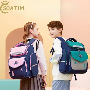 waterproof Children School Bags Girls boys Primary school backpack Orthopedic Backpack schoolbag kids book bag Mochila Infantil 1