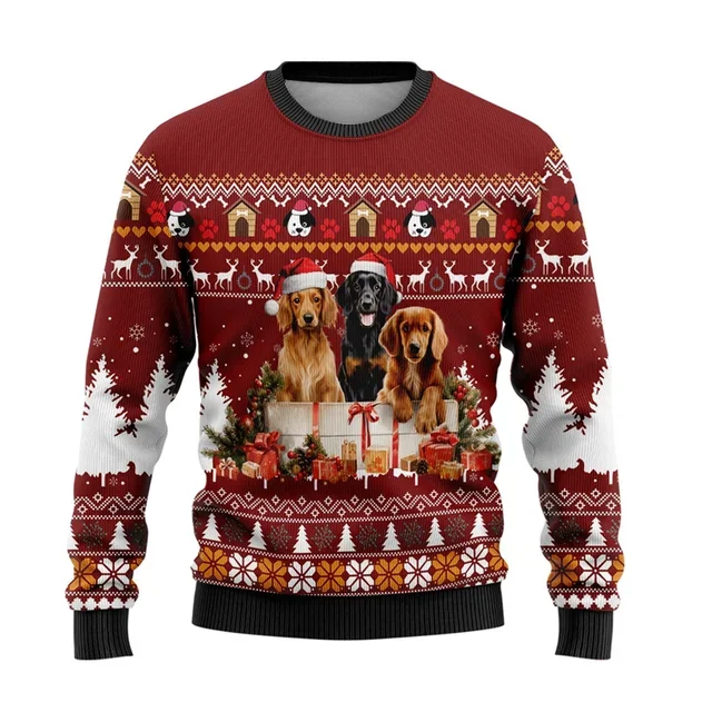 thumbnail image 1 of Sudaderas gráficas 2024 para mujer, ropa divertida, suéter feo con estampado 3D de árbol de Navidad, poliéster, manga larga, 1 of 5