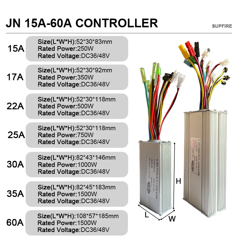 전기 자전거 컨트롤러, 브러시리스 컨트롤러, LCD 컬러 디스플레이, JN 15A17A22A25A30A35A60A S866, 250W-3000W, 36V, 48V