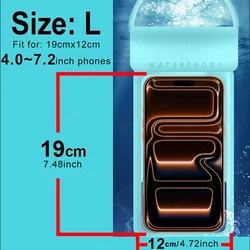 Universal IPX8 Waterproof Mobile Phone Cover and Case (Blue L New)