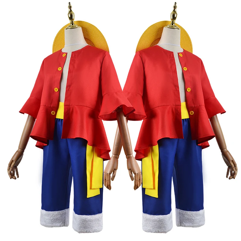 Men Kids Halloween Party One Piece Monkey·D·Luffy Suit Cosplay