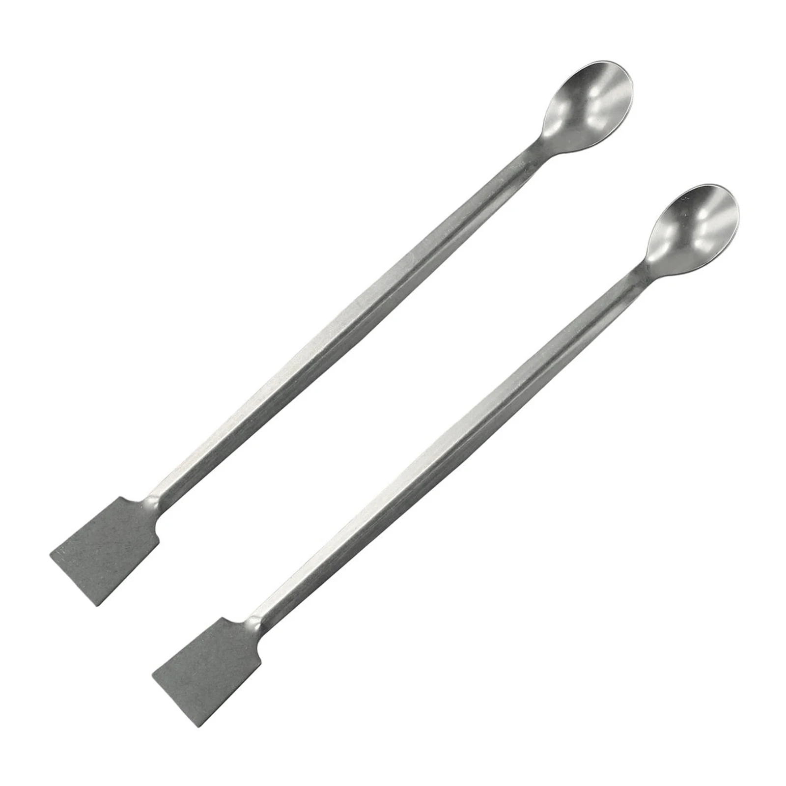 Stainless Steel Lab Sampling Spoon Spatula 20cm Double End Reagent Spoon Chemistry / Dental Experiment Hand Tool 2Pcs,lab spoon spatula